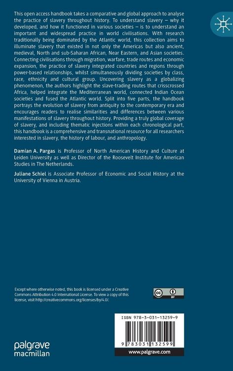 Produktbild: The Palgrave Handbook of Global Slavery throughout History