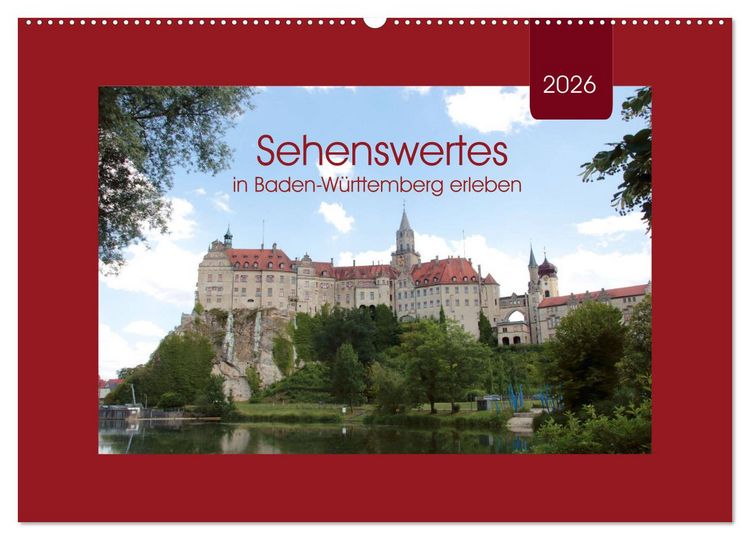 Produktbild: Sehenswertes in Baden-W&uuml;rttemberg erleben (Wandkalender 2026 DIN A2 quer), CALVENDO Monatskalender