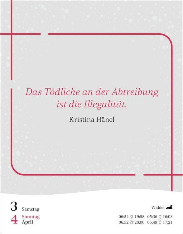 Produktbild: Starke Worte von starken Frauen Tagesabrei&szlig;kalender 2027