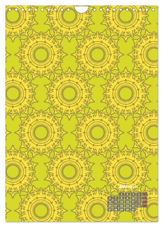 Produktbild: Tapetendesigns &ndash; Strukturen, Muster und Bastelvorlagen (Wandkalender 2026 DIN A4 hoch), CALVENDO Monatskalender