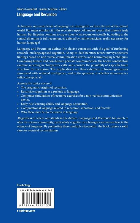 Produktbild: Language and Recursion