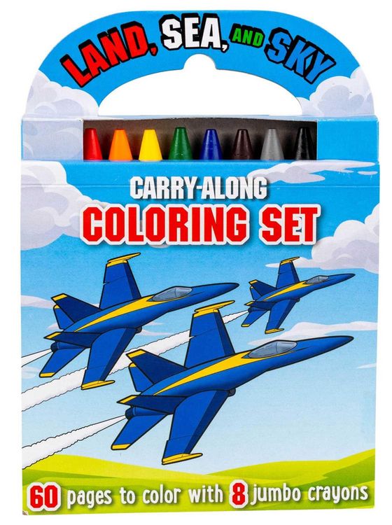 Produktbild: Land, Sea, and Sky: Carry-Along Coloring Set