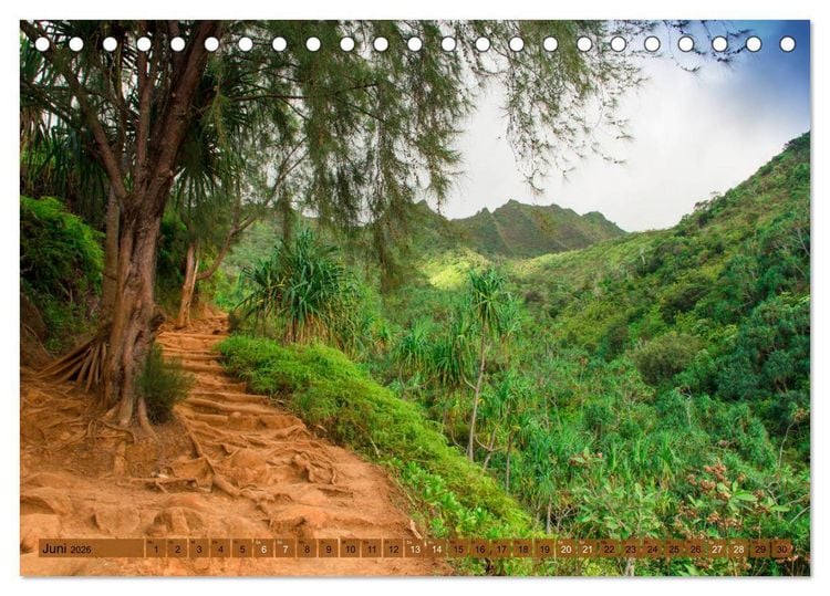 Produktbild: Kauai - Einmal Paradies und zur&uuml;ck (Tischkalender 2026 DIN A5 quer), CALVENDO Monatskalender