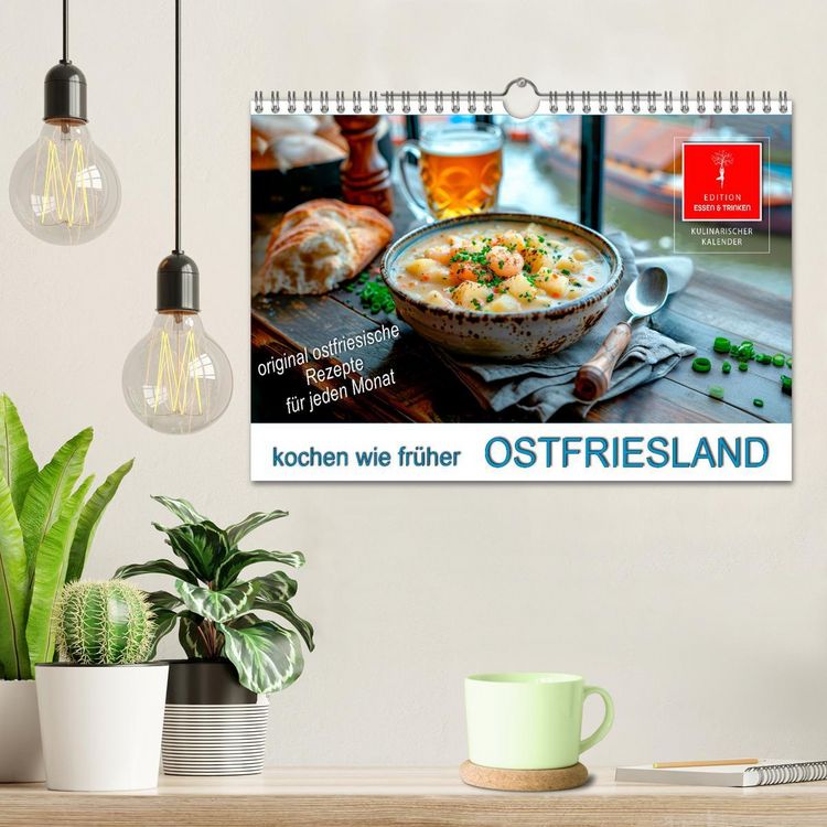 Produktbild: Ostfriesland kochen wie fr&uuml;her (Wandkalender 2026 DIN A4 quer), CALVENDO Monatskalender