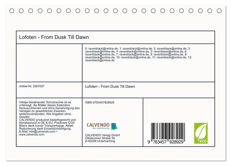 Produktbild: Lofoten - From Dusk Till Dawn (Tischkalender 2026 DIN A5 quer), CALVENDO Monatskalender