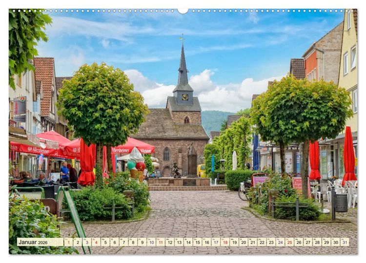 Produktbild: Bodenwerder - entz&uuml;ckende M&uuml;nchhausen-Stadt an der Oberweser (Wandkalender 2026 DIN A2 quer), CALVENDO Monatskalender