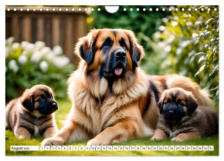 Produktbild: Leonberger - der zahme L&ouml;we (Wandkalender 2026 DIN A4 quer), CALVENDO Monatskalender