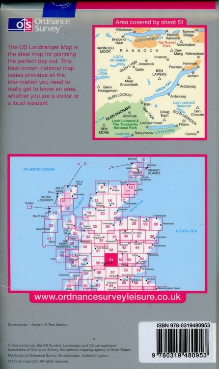 Produktbild: Loch Tay & Glen Dochart 1 : 50 000