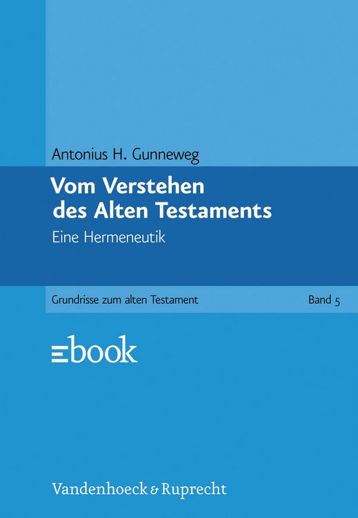 Produktbild: Vom Verstehen des Alten Testaments