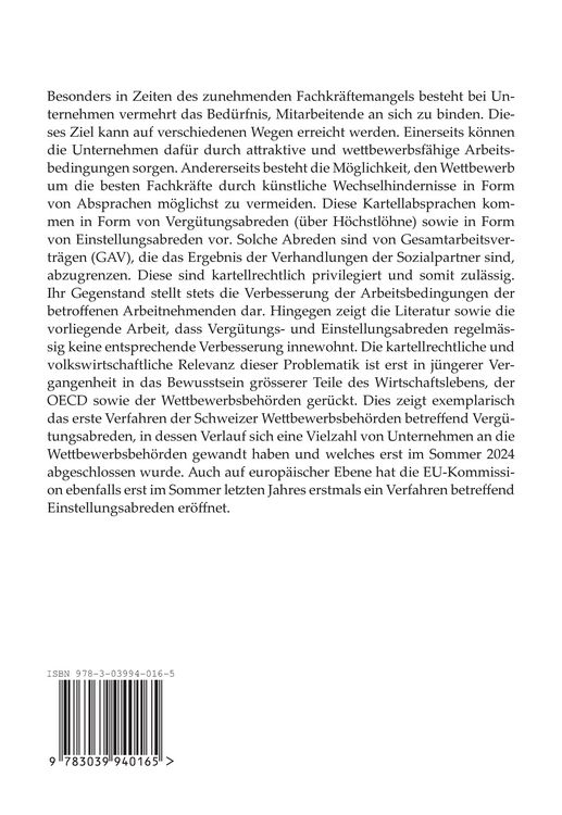 Produktbild: Kartellrechtliche Betrachtung von Verg&uuml;tungs- und Einstellungsabreden im Konzern