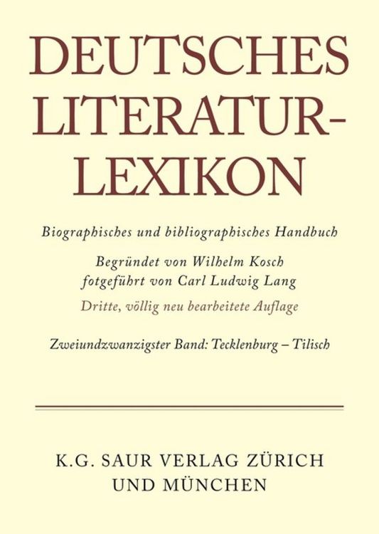 Produktbild: Deutsches Literatur-Lexikon / Tecklenburg - Tilisch