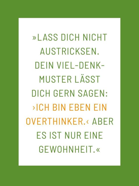 Produktbild: Die 1-Minuten-Strategie gegen Overthinking