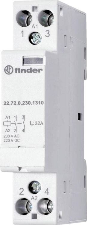 Produktbild: Finder 22.72.0.024.1310 Installationssch&uuml;tz 2 Schlie&szlig;er 230 V/AC, 400 V/AC 1St.