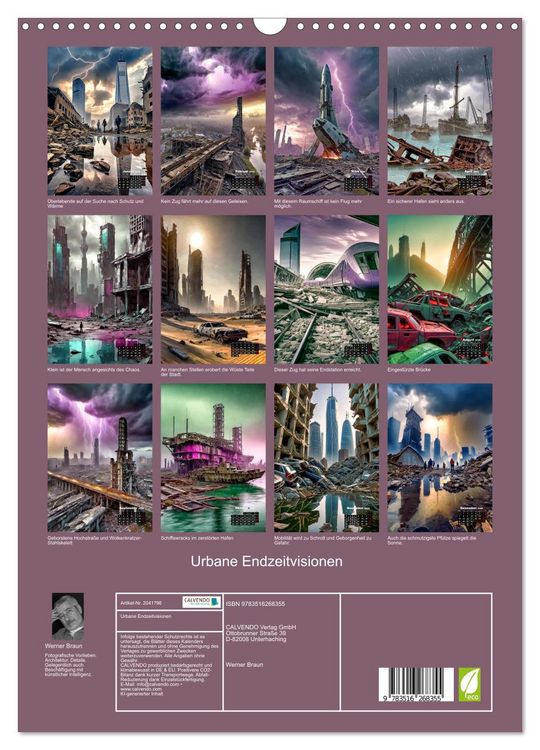 Produktbild: Urbane Endzeitvisionen (Wandkalender 2026 DIN A3 hoch), CALVENDO Monatskalender