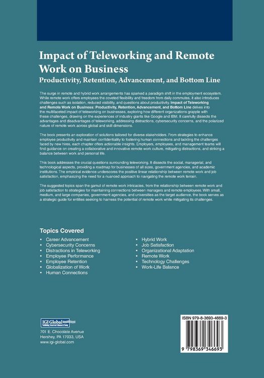 Produktbild: Impact of Teleworking and Remote Work on Business