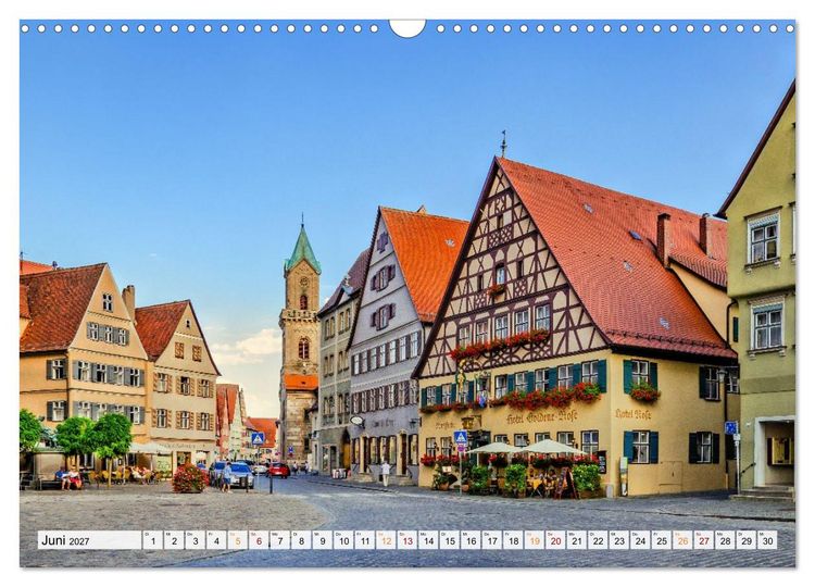Produktbild: Dinkelsb&uuml;hl - Zw&ouml;lf Momente in der Altstadt (Wandkalender 2027 DIN A3 quer), CALVENDO Monatskalender