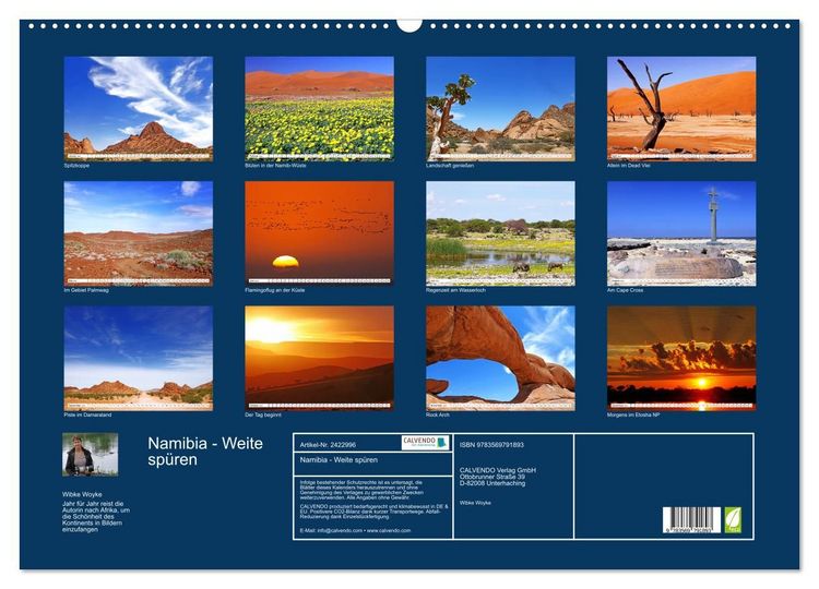 Produktbild: Namibia - Weite sp&uuml;ren (Wandkalender 2027 DIN A2 quer), CALVENDO Monatskalender