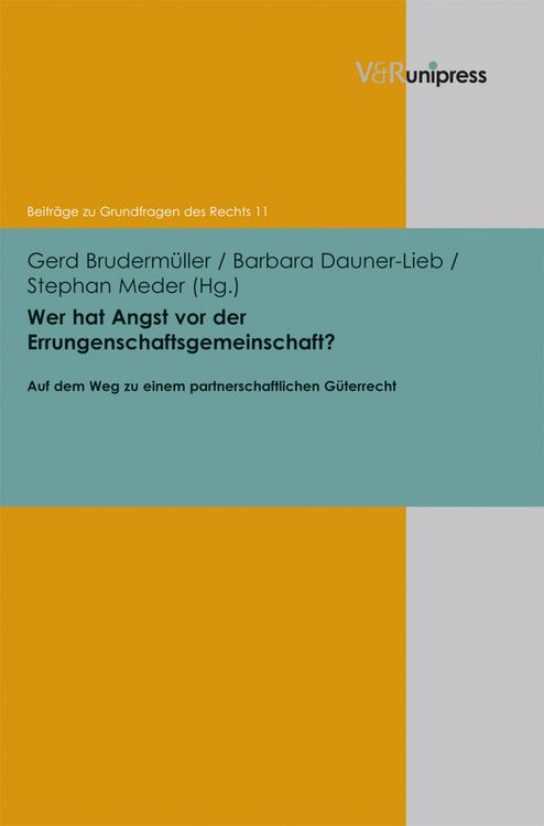 Produktbild: Wer hat Angst vor der Errungenschaftsgemeinschaft?