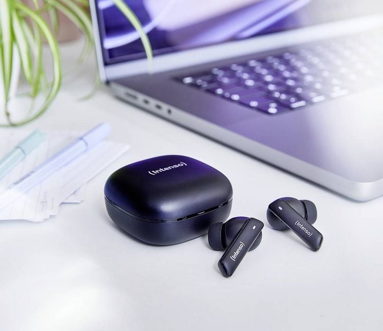 Produktbild: Intenso Buds Pro T500HAE schwarz In Ear Kopfh&ouml;rer Bluetooth&reg; Schwarz Noise Cancelling Wasserabweisend Handy