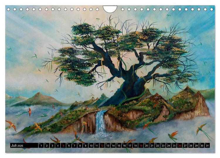 Produktbild: Traumbaumwelten - Gem&auml;lde von Conny Krakowski (Wandkalender 2026 DIN A4 quer), CALVENDO Monatskalender