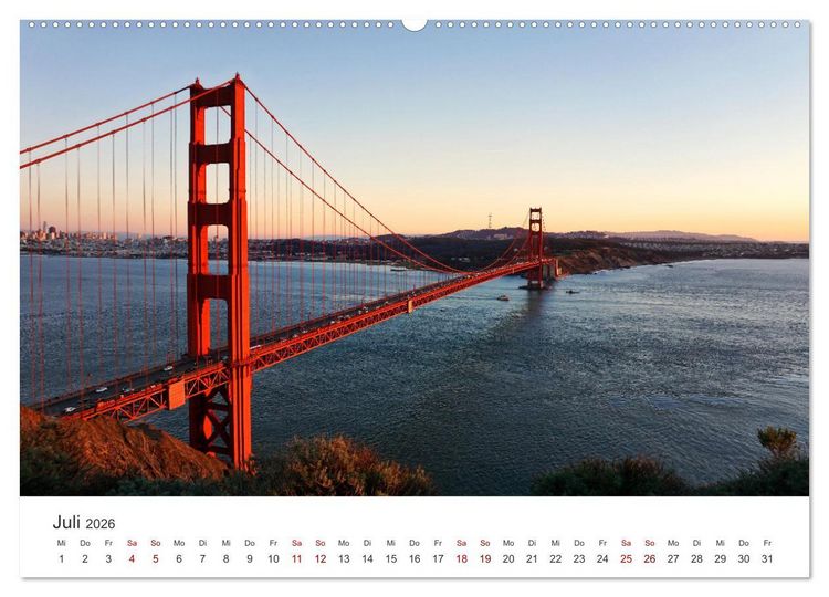 Produktbild: Br&uuml;cken - Die sch&ouml;nsten Br&uuml;cken der Welt. (Wandkalender 2026 DIN A2 quer), CALVENDO Monatskalender