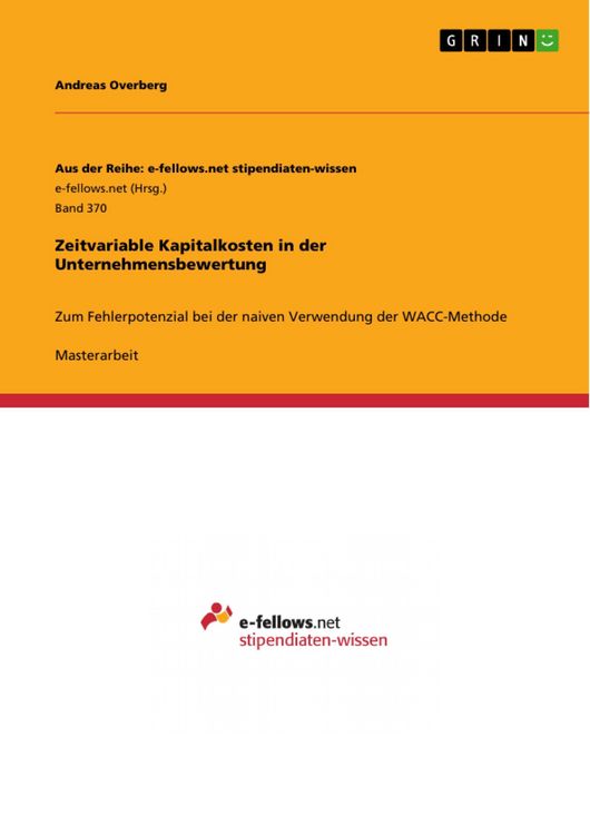 Produktbild: Zeitvariable Kapitalkosten in der Unternehmensbewertung
