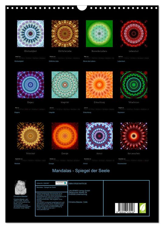 Produktbild: Mandalas - Spiegel der Seele (Wandkalender 2026 DIN A3 hoch), CALVENDO Monatskalender