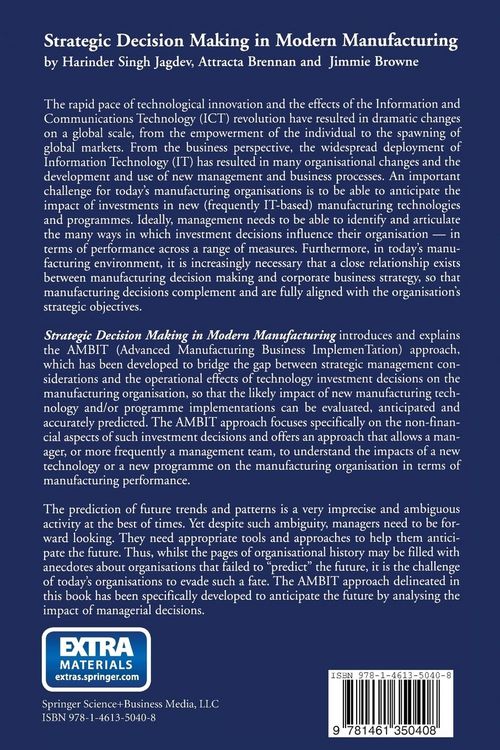 Produktbild: Strategic Decision Making in Modern Manufacturing