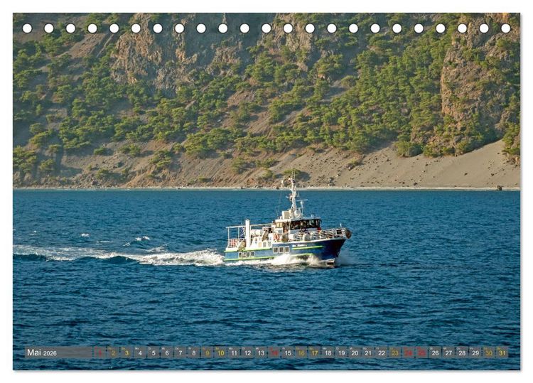 Produktbild: Boote mit Kulisse (Tischkalender 2026 DIN A5 quer), CALVENDO Monatskalender