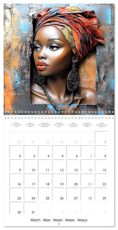 Produktbild: Artistic African Grace (Wall Calendar 2026 12 &times; 12 Inch) CALVENDO 12 Month Wall Calendar