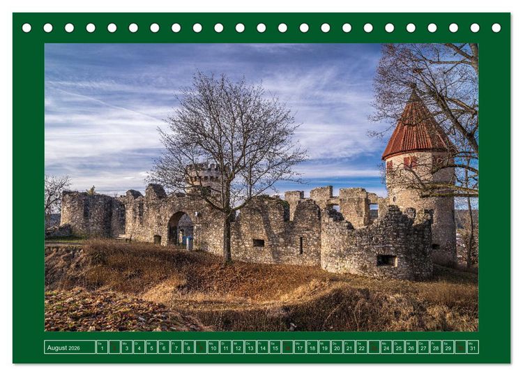 Produktbild: Romantische Ruinen (Tischkalender 2026 DIN A5 quer), CALVENDO Monatskalender
