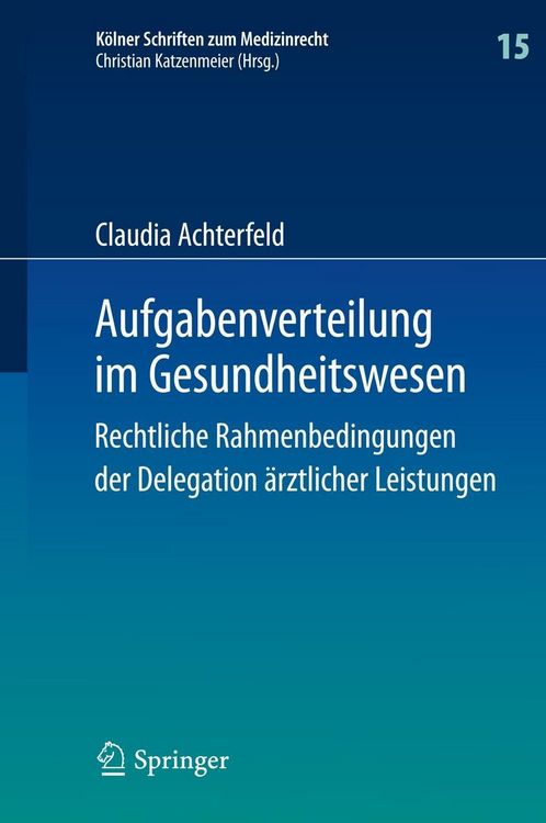Produktbild: Aufgabenverteilung im Gesundheitswesen