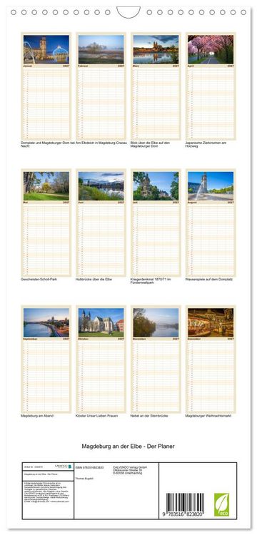 Produktbild: Familienplaner 2027 - Magdeburg an der Elbe - Der Planer mit 5 Spalten (Wandkalender, 21 x 45 cm) CALVENDO