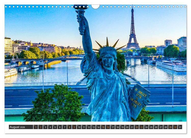 Produktbild: Bonjour Paris (Wandkalender 2026 DIN A3 quer), CALVENDO Monatskalender