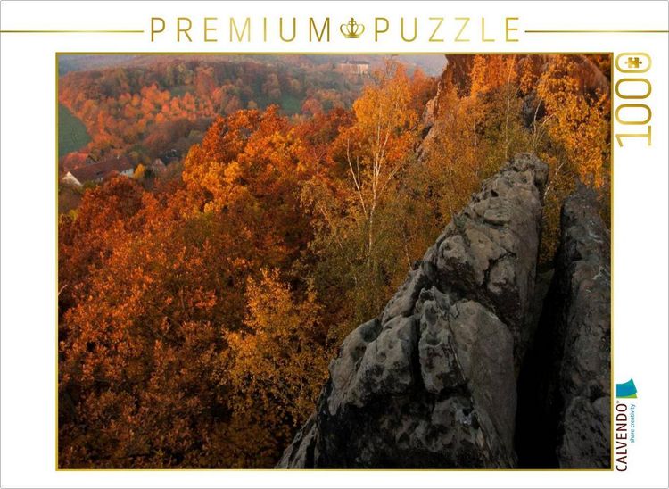 Produktbild: CALVENDO Puzzle Ein Motiv aus dem Kalender Der Harz, Naturschutzgebiet Teufelsmauer | 1000 Teile Lege-Gr&ouml;&szlig;e 64x48cm Foto-Puzzle f&uuml;r gl&uuml;ckliche Stunden
