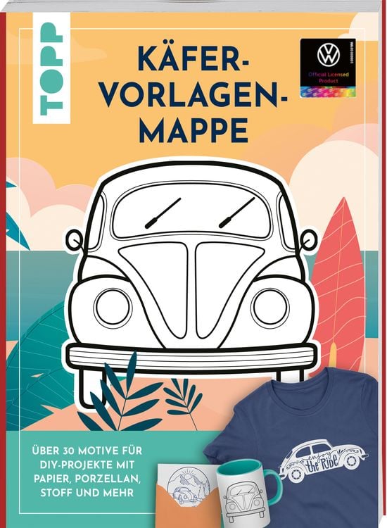 Produktbild: VW Vorlagenmappe "Käfer". Die offizielle kreative Vorlagensammlung mit dem kultigen VW-Käfer