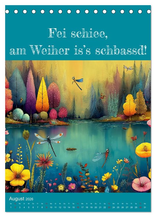 Produktbild: Erzgebirge mei Haamit - Mundart-Kalender mit s&auml;chsischem Humor (Tischkalender 2026 DIN A5 hoch), CALVENDO Monatskalender