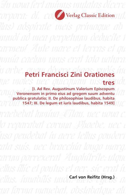 Produktbild: Petri Francisci Zini Orationes tres