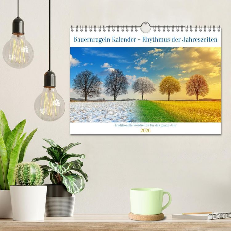 Produktbild: Bauernregeln Kalender - Rhythmus der Jahreszeiten (Wandkalender 2026 DIN A4 quer), CALVENDO Monatskalender