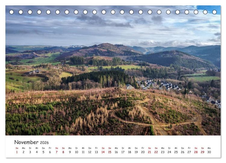 Produktbild: Das Sauerland bei Brilon aus der Vogelperspektive (Tischkalender 2026 DIN A5 quer), CALVENDO Monatskalender