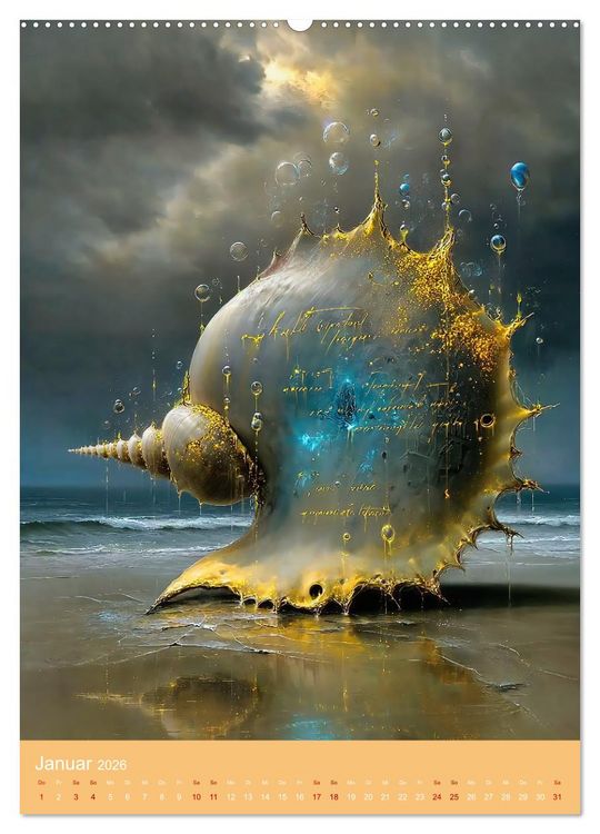Produktbild: Ozeanische Tr&auml;ume - Ein Jahr durch das Auge des Meeres (Wandkalender 2026 DIN A2 hoch), CALVENDO Monatskalender