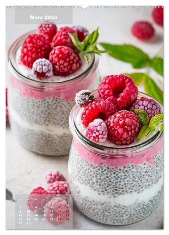 Produktbild: Vegane Dessertkreationen - S&uuml;&szlig;e K&ouml;stlichkeiten aus der veganen Backstube (Wandkalender 2026 DIN A2 hoch), CALVENDO Monatskalender