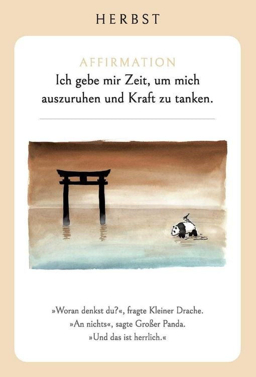 Produktbild: Gro&szlig;er Panda und Kleiner Drache Affirmationskarten