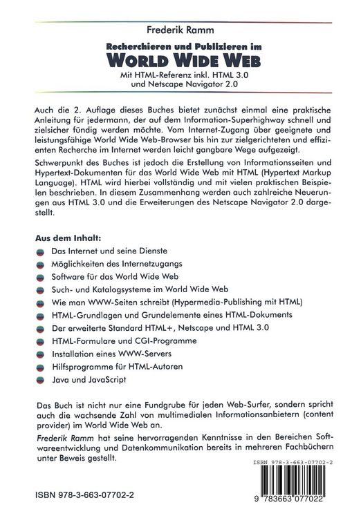 Produktbild: Recherchieren und Publizieren im World Wide Web