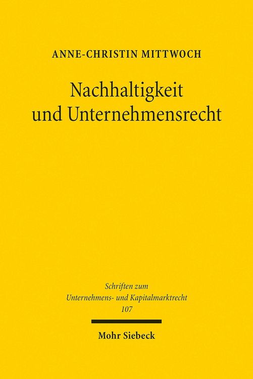 Produktbild: Nachhaltigkeit und Unternehmensrecht