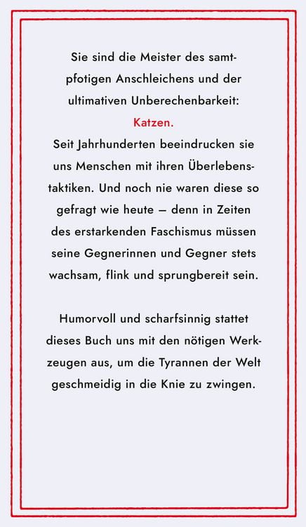 Produktbild: Von Katzen lernen, den Faschismus zu &uuml;berstehen