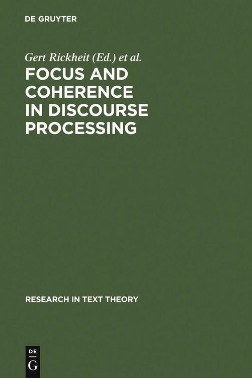 Produktbild: Focus and Coherence in Discourse Processing