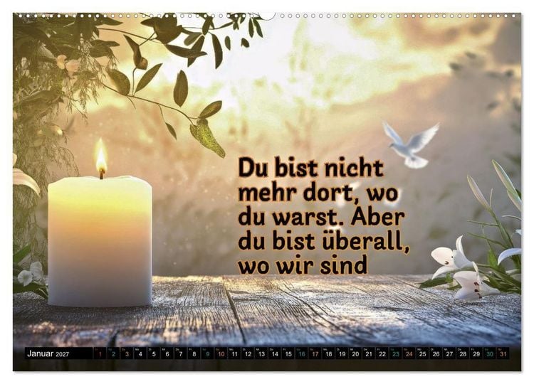 Produktbild: Trost - in stillen Momenten (hochwertiger Premium Wandkalender 2027 DIN A2 quer), Kunstdruck in Hochglanz