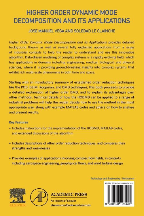 Produktbild: Higher Order Dynamic Mode Decomposition and Its Applications