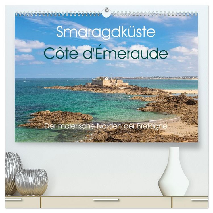 Produktbild: Smaragdk&uuml;ste C&ocirc;te d'&Eacute;meraude. Der malerische Norden der Bretagne (hochwertiger Premium Wandkalender 2026 DIN A2 quer), Kunstdruck in Hochglanz